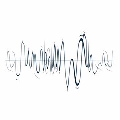 sound wave graphic line minimal symbol design isolated on a white background
