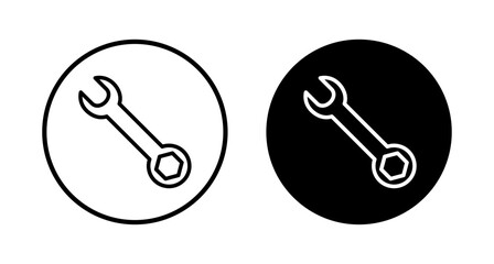 wrench icon vector isolated on white background. Wrench vector icon. Spanner symbol