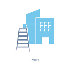 ladder concept line icon. Simple element illustration. ladder concept outline symbol design.