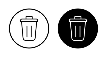 Trash icon vector isolated on white background. trash can icon. Delete icon vector