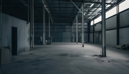 small empty warehouse wallpaper