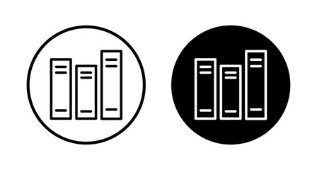 Library icon vector isolated on white background. Book icon vector