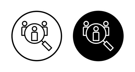 Hiring icon vector isolated on white background. Human resources concept. Recruitment. Search job vacancy icon. Hire. Find people icon