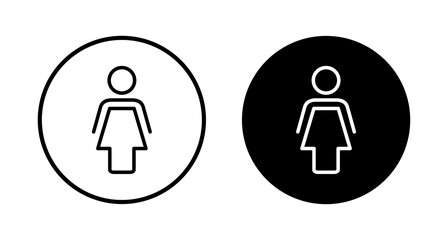 Female icon vector isolated on white background. woman icon vector