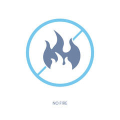no fire concept line icon. Simple element illustration. no fire concept outline symbol design.