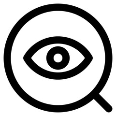 eye and magnifying