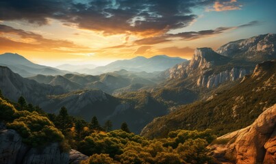 Sunrise Splendor The French Mountain Landscape
