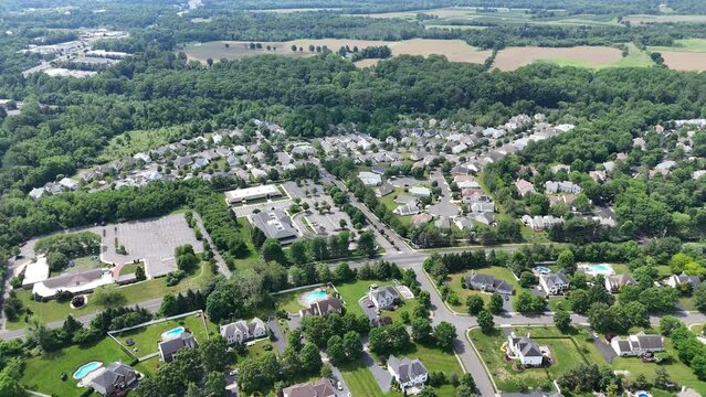 Aerial of Manalapan New Jersey 