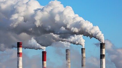 industry metallurgical plant dawn smoke smog emissions bad ecology aerial photography