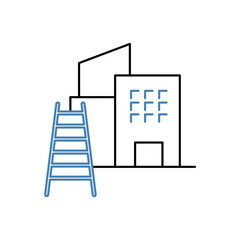 ladder concept line icon. Simple element illustration. ladder concept outline symbol design.