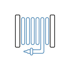 hose concept line icon. Simple element illustration. hose concept outline symbol design.