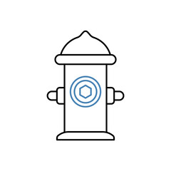 fire hydrant concept line icon. Simple element illustration. fire hydrant concept outline symbol design.
