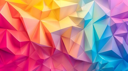 Obraz premium Color Blend Rainbow Trendy Low Poly BG Design. 