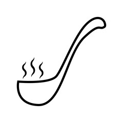 Soup ladle outline icon