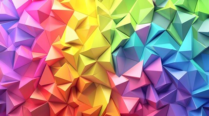 Obraz premium Color Blend Rainbow Trendy Low Poly BG Design. 