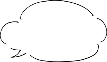 ペン画の手書き風吹き出し素材