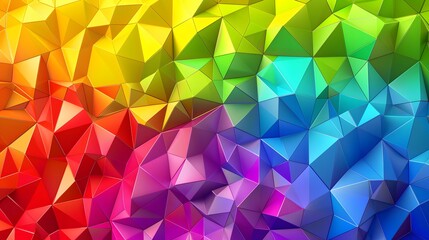 Fototapeta premium Color Blend Rainbow Trendy Low Poly BG Design. 