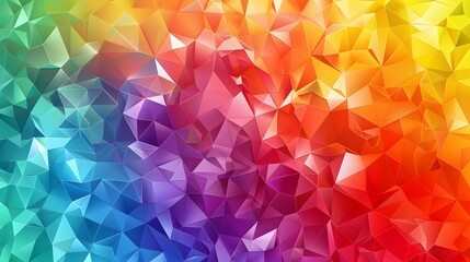 Color Blend Rainbow Trendy Low Poly BG Design. 