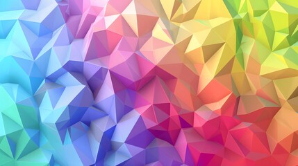 Color Blend Rainbow Trendy Low Poly BG Design. 