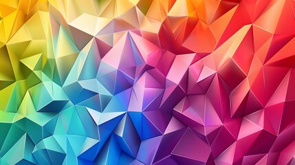 Obraz premium Color Blend Rainbow Trendy Low Poly BG Design. 