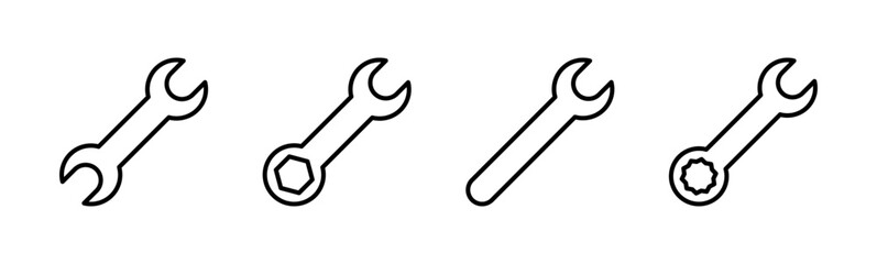 Wrench icon set. repair icon vector. tools icon vector