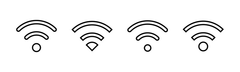 Wifi icon set. signal vector icon. Wireless  icon vector