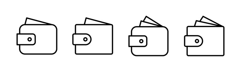 Obraz premium Wallet icon set. wallet vector icon