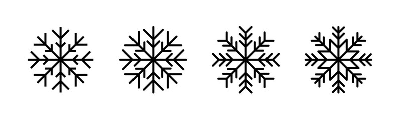 Snow icon set. snowflake icon vector