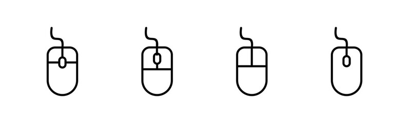 Mouse icon set. click icon vector. pointer icon vector.