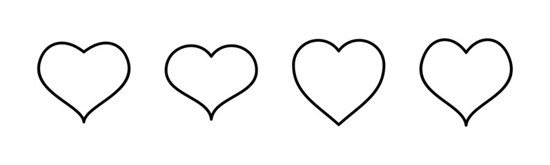 Love icon set. Heart icon vector. Like icon vector.