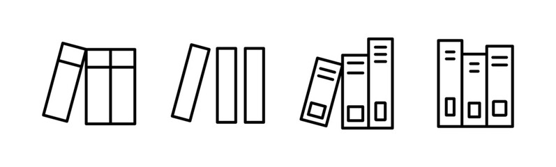 Library icon set. education icon vector