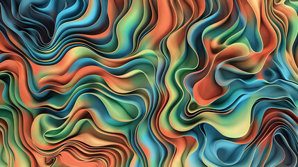 Obraz premium Background pattern featuring colorful and abstract fractal art with a psychedelic style.