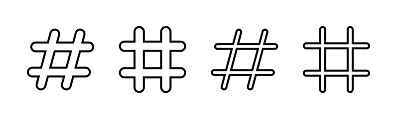 Obraz premium Hashtag icon set. hashtag symbol