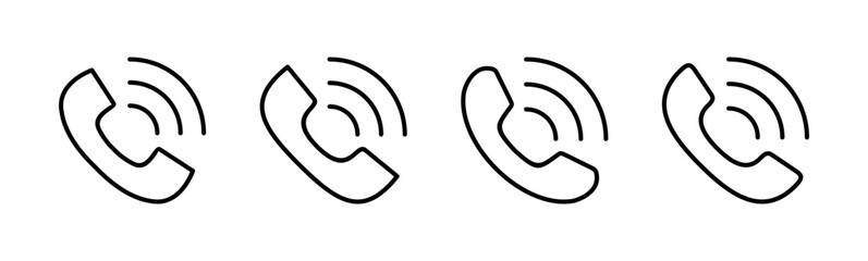 Call icon set. telephone icon vector. phone icon vector. contact us