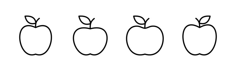 Apple icon set. Apple vector icon. apple symbols for your web design.