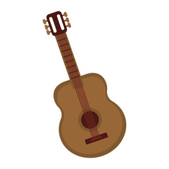 Obraz premium Flat design style guitar vector illustration