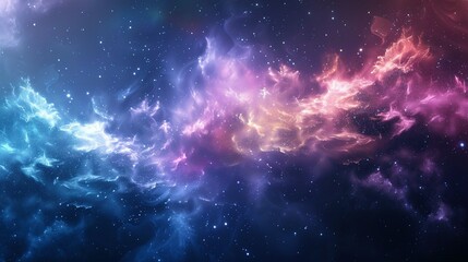 Fototapeta premium Galaxies and Nebulae in Space: An Abstract Cosmic Background