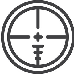 Target point outline icon on white background