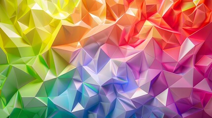 Obraz premium Color Blend Rainbow Trendy Low Poly BG Design. 