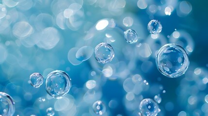 Ethereal Aqua Bubbles:A Visual of Nature's Fluid Dynamics