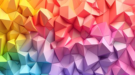 Obraz premium Color Blend Rainbow Trendy Low Poly BG Design. 