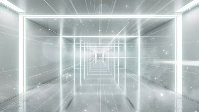white background room light abstract space techno. seamless looping overlay 4k virtual video animation background