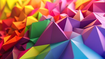 Obraz premium Color Blend Rainbow Trendy Low Poly BG Design. 