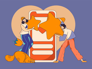 Happy Valentine's Day flat character vector concept business hand drawn illustration
