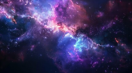 Obraz premium Nebulae and Galaxies in the Universe: An Abstract Cosmic View