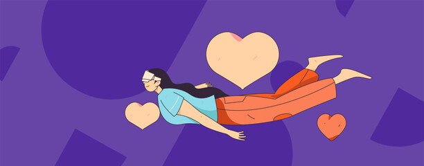 Happy Valentine's Day flat character vector concept business hand drawn illustration
