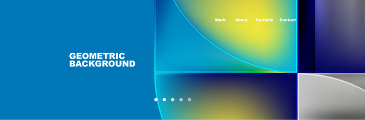 Circle triangle geometric web site page template. Vector Illustration For Wallpaper, Banner, Background, Card, Book Illustration, landing page