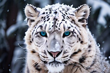 bobcat, fur, nature, kitten, pet, wildcat, predator, wildlife, animals, white, carnivore, snow, portrait, generative AI