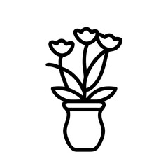 Flowers Icon Outline
