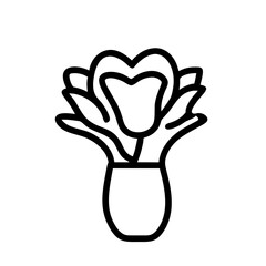 Flowers Icon Outline